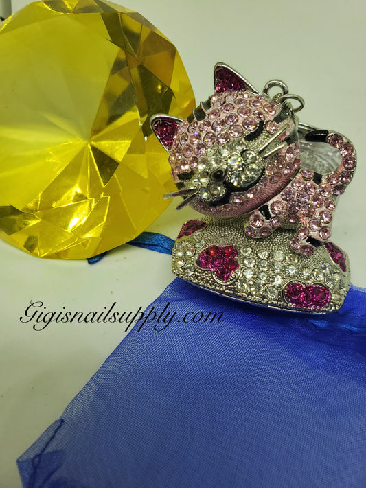 Crystal Cat Keychain